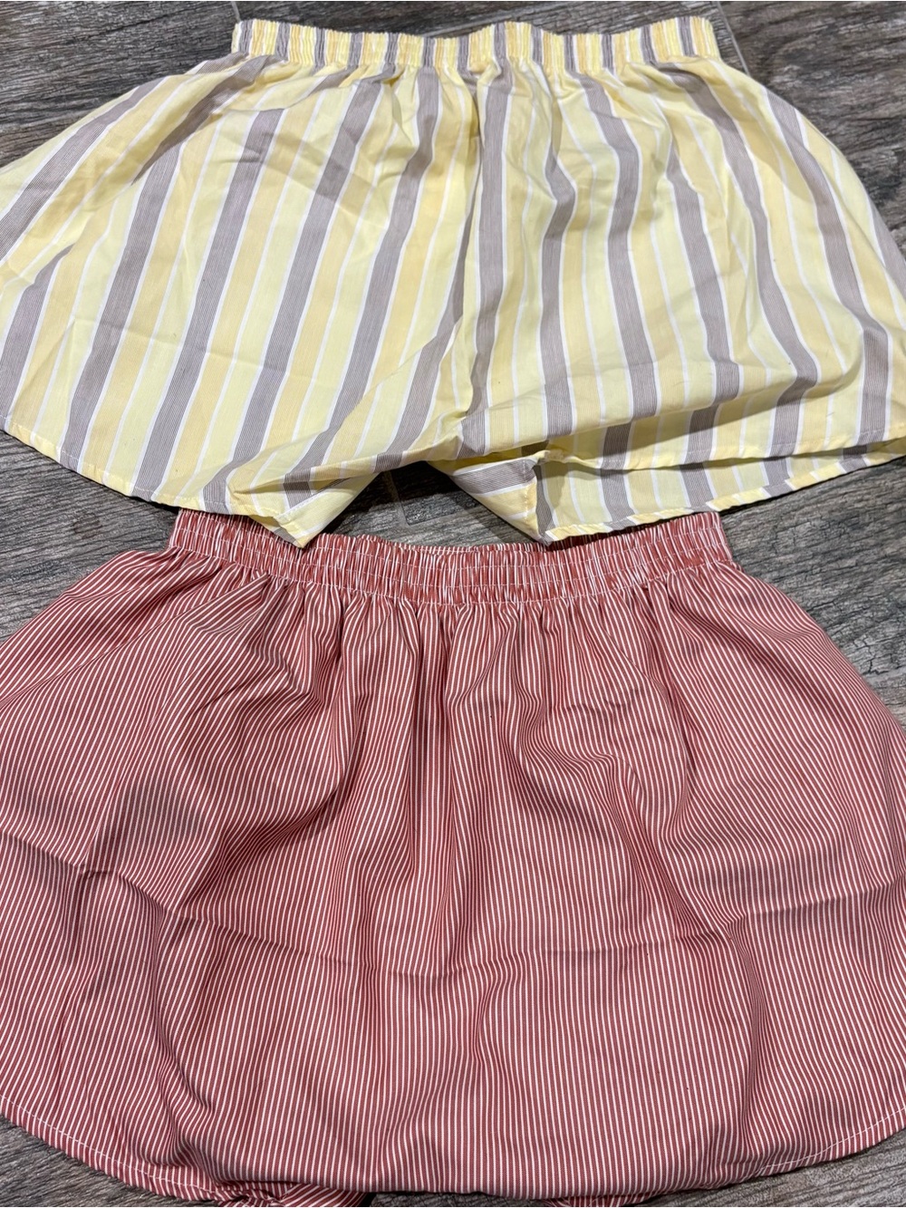 Boxers/ Summer Shorts Red White‎ & yellow stripe plaid Sz XS - Picture 2 of 6